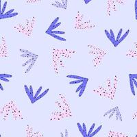 Seamless  vector pattern with night fairy flowers in doodle style