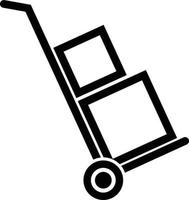 Trolley Icon, Box Warehouse Trolley Vector