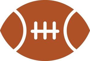 pelota de rugby, icono de vector de fútbol americano