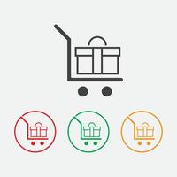 Shop, store basket vector icon Template