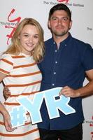 LOS ANGELES, SEP 8 - Hunter King, Robert Adamson at the Young and The Resltless 11,000 Show Celebration at the CBS Television City on September 8, 2016 in Los Angeles, CA photo
