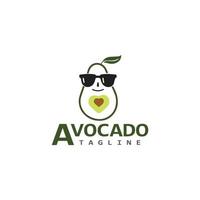 diseño de ilustración de icono de vector de aguacate