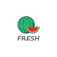 slice watermelon icon vector