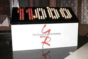 LOS ANGELES, SEP 8 - Cupcakes on Set spelling out 11, 000 at the Young and The Resltless 11,000 Show Celebration at the CBS Television City on September 8, 2016 in Los Angeles, CA photo