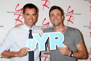 LOS ANGELES, SEP 8 - Jason Thompson, Daniel Goddard at the Young and The Resltless 11,000 Show Celebration at the CBS Television City on September 8, 2016 in Los Angeles, CA photo