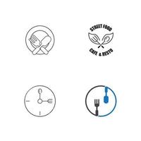 Fork, knife and spoon icon design vector