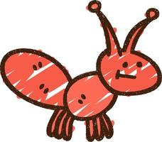 Ant Chalk Drawing vector