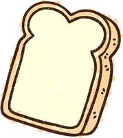 Bread Slice Chalk Drawing vector