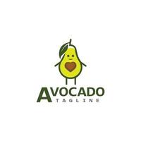 diseño de ilustración de icono de vector de aguacate