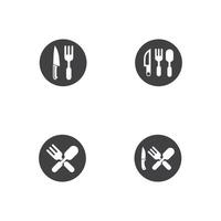 Fork, knife and spoon icon design vector