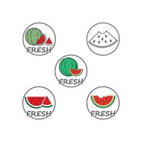 slice watermelon icon vector