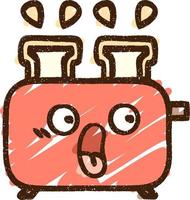 Toaster Chalk Drawing vector