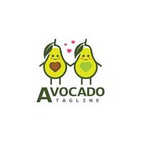 diseño de ilustración de icono de vector de aguacate