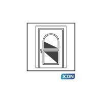 ilustración de vector de icono de puerta