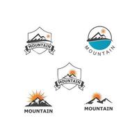 logotipo de icono de montaña vector