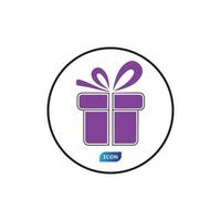 vector de icono de caja de regalo