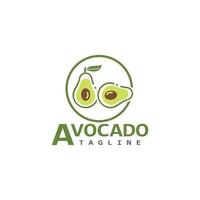 diseño de ilustración de icono de vector de aguacate