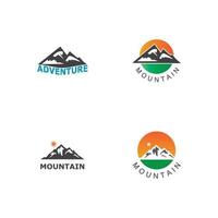 logotipo de icono de montaña vector