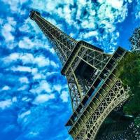 Photo on theme of beautiful big Eiffel Tower