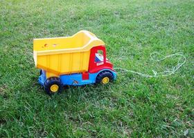 Photo on theme of plastic large children's toy truck