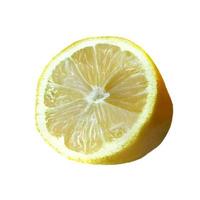 lemon fruit and half cut lemon isolated on white background Clipping Path photo