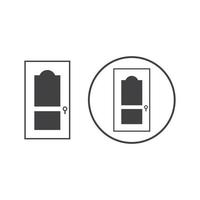 ilustración de vector de icono de puerta