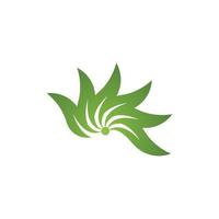 logotipos de la ecología de la hoja del árbol verde vector