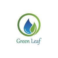 Logos of green Tree leaf ecology vector