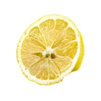 lemon fruit and half cut lemon isolated on white background Clipping Path photo