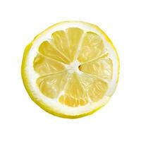 lemon fruit and half cut lemon isolated on white background Clipping Path photo