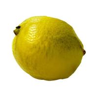 fruta de limón y medio limón cortado aislado en el camino de recorte de fondo blanco foto