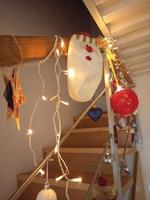 Christmas bauble and light decorations photo