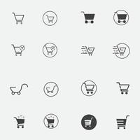 Shop, store basket vector icon Template