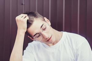 Portrait of smiling young man photo