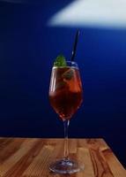 Aperol spritz in a glass with ice photo