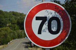 Speed limit sign photo