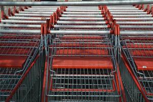 primer plano en carritos de compras foto