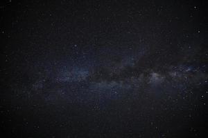 galaxia claramente vía láctea en phitsanulok en tailandia. fotografía de larga exposición con grano foto