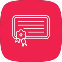 Digital Certificate Line Round Corner vector