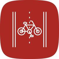 Bike Lane Line Round Corner vector