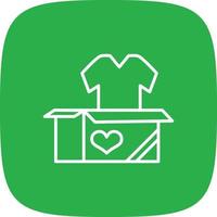Cloth Donate Line Round Corner vector