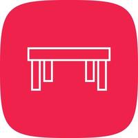 Table Line Round Corner vector