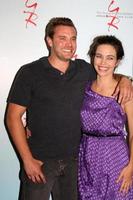LOS ANGELES, AUG 26 - Billy Miller, Amelia Heinle attending the Young and Restless Fan Dinner 2011 at the Universal Sheraton Hotel on August 26, 2011 in Los Angeles, CA photo