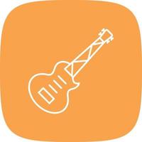 Electric Guitar Line Round Corner vector