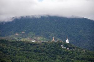 Landsacpe Wat Phra Thart Pha Kaew is a buddhist monastery and temple in Khao Kor, Phetchabun, Thailand photo