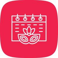Calendar Line Round Corner vector