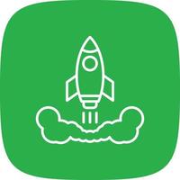 Rocket Line Round Corner vector