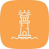 Light House Line Round Corner vector