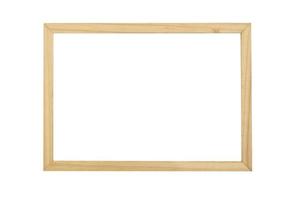 Wooden frame for photo on white background