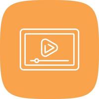 Video Player Line Round Corner vector